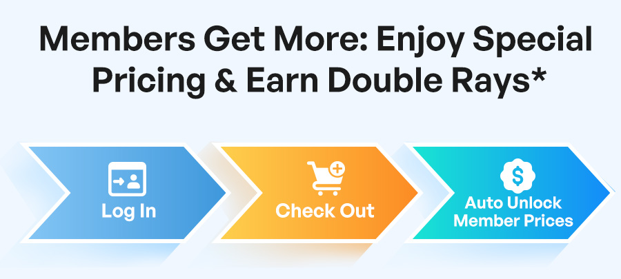 Members Get More: Enjoy Special Pricing & Earn Double Rays