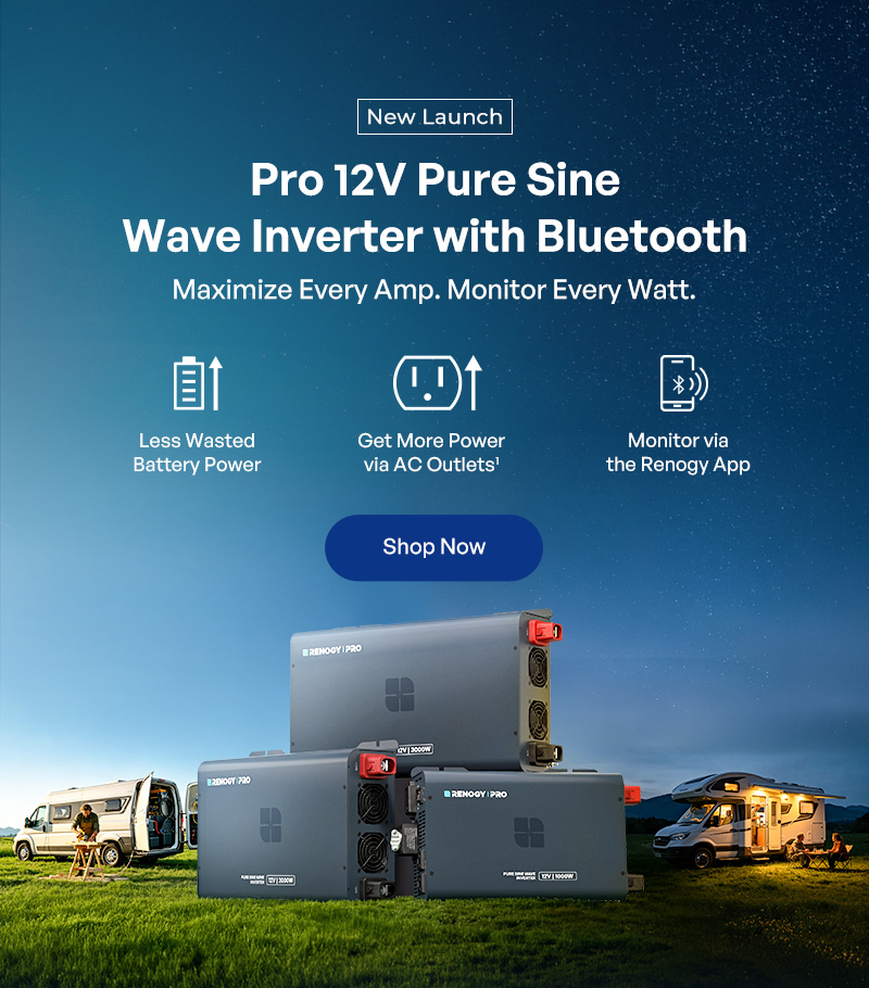 New Launch Pro 12V Pure Sine Wave Inverter with Bluetooth Maximize Every Amp. Monitor Every Watt.