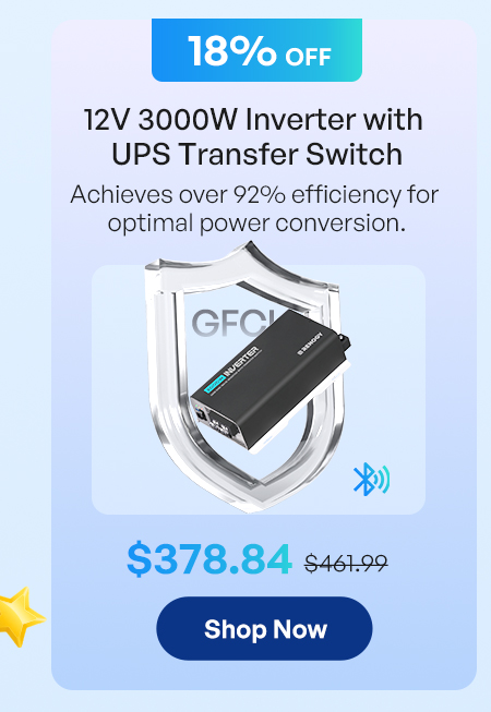 3000W 12V Pure Sine Wave Inverter with UPS Transfer Switch