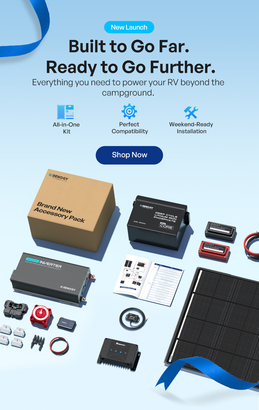 Built to Go Far. Ready to Go Further. Everything you need to power your RV beyond the campground.