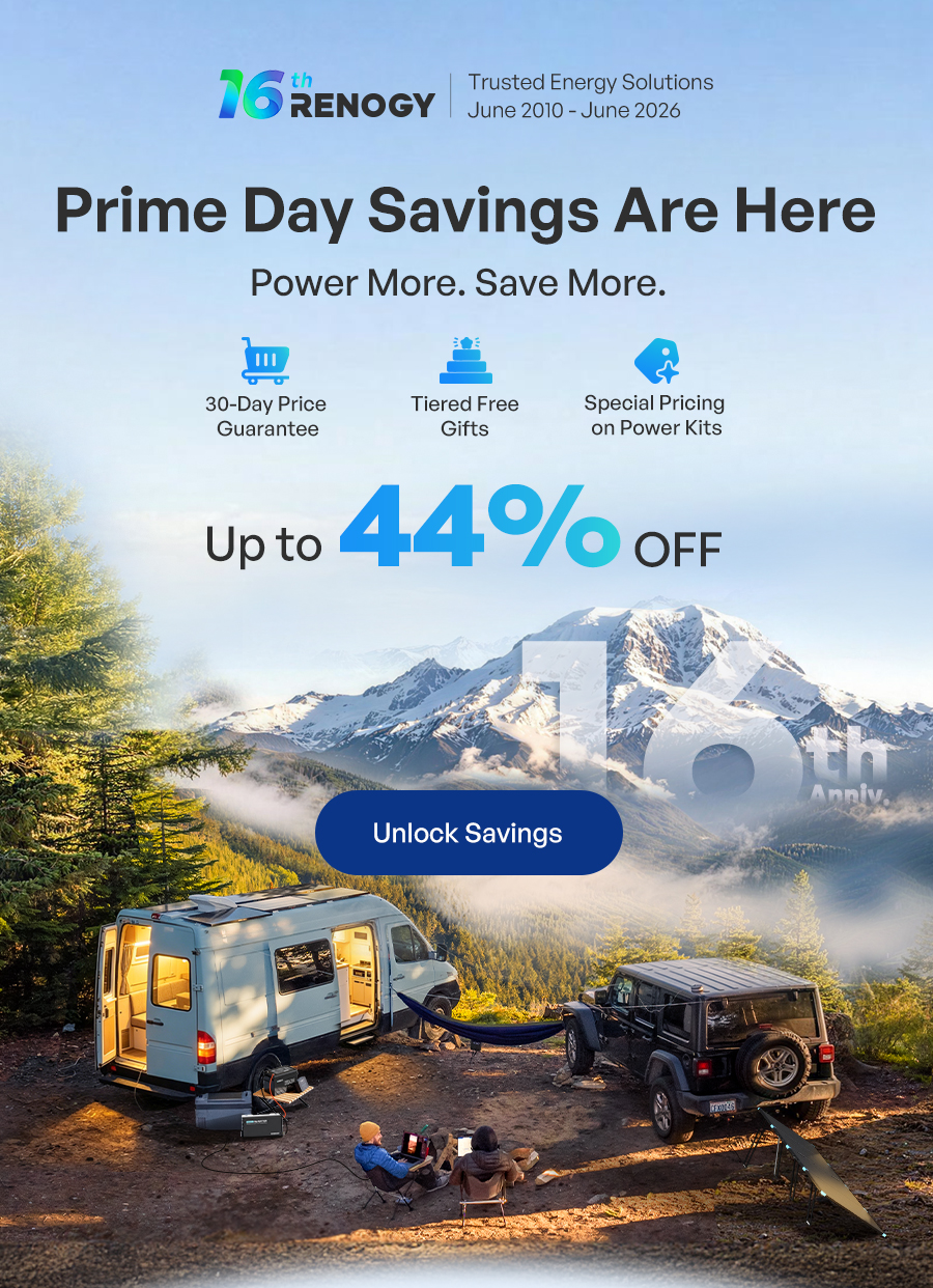 16th RENOGY | Trusted Energy Solutions June 2010 - June 2026 | Prime Day Savings Are Here