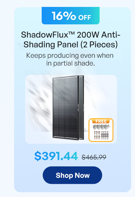 ShadowFlux™ 200W Anti-Shading Panel（2 Pieces）