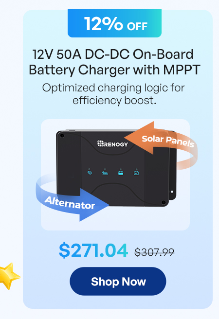 12V 50A DC-DC On-Board Battery Charger with MPPT