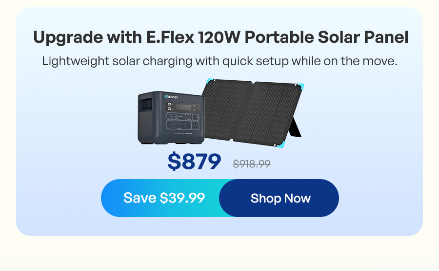 Upgrade with E.Flex 120W Portable Solar Panel