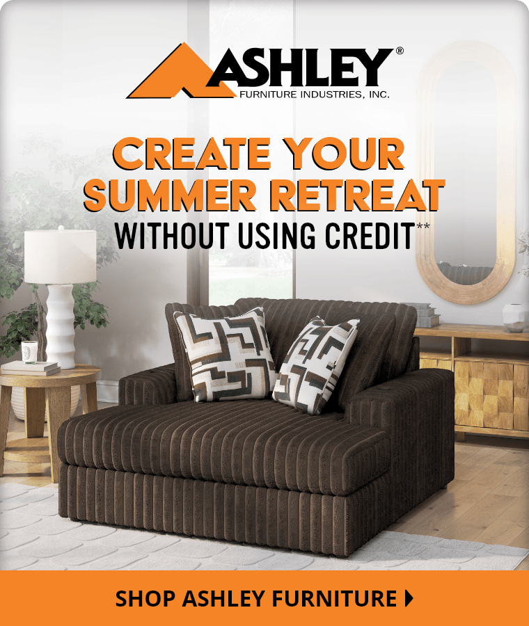 Ashley: Create Your Summer Retreat Without Using Credit**. Shop Ashley Furniture