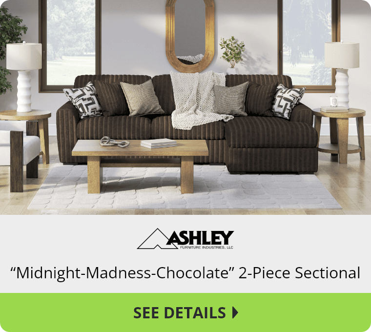 “Midnight-Madness-Chocolate” 2-Piece Sectional