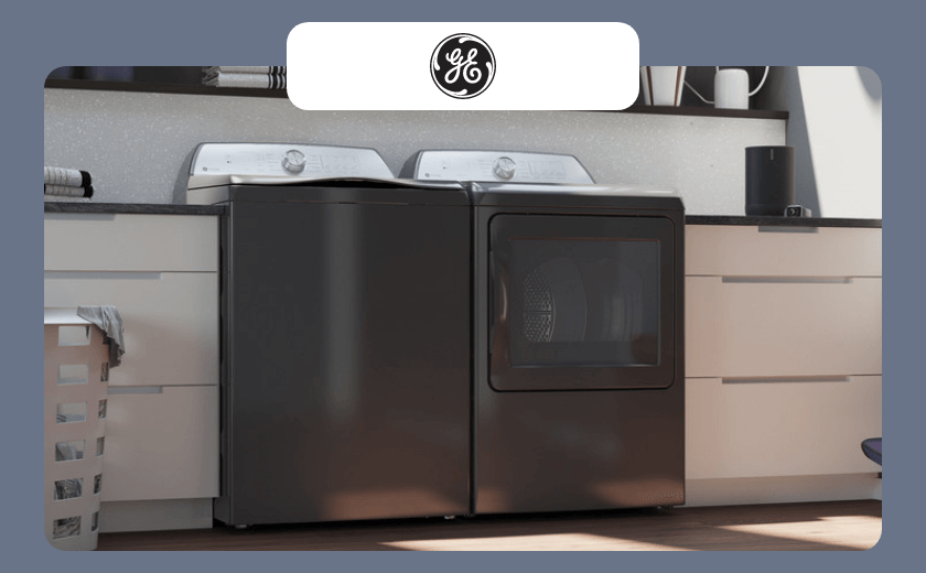 GE Profile 5.0 Cubic Feet Washer and 7.4 Cubic Feet Electric Dryer in Diamond Grey