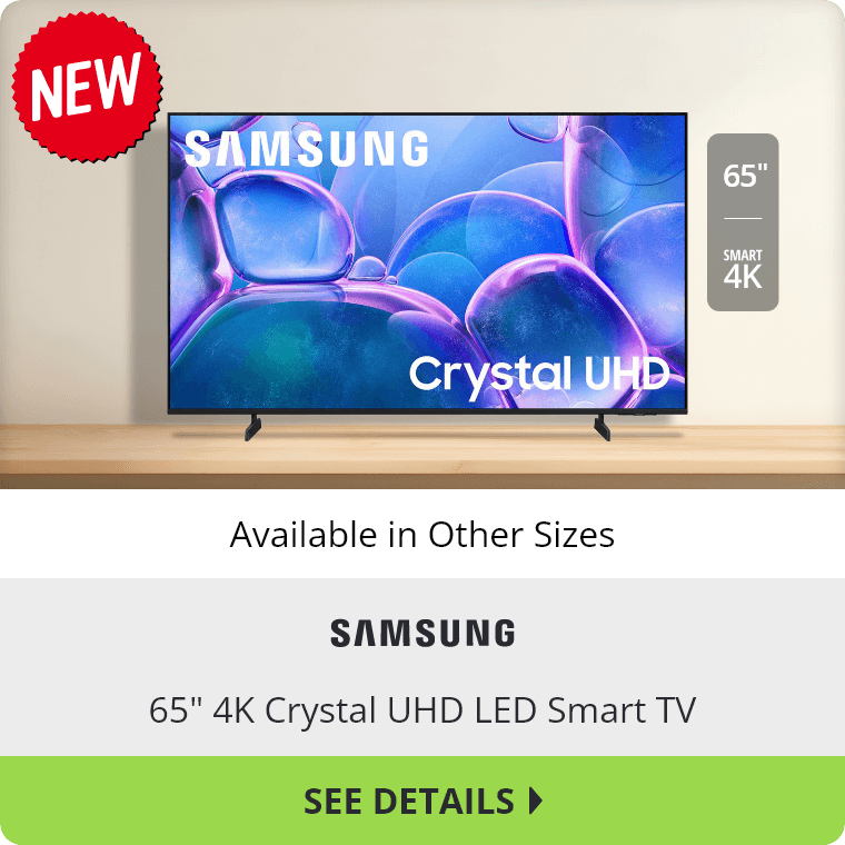 65" 4K Crystal UHD LED Smart TV