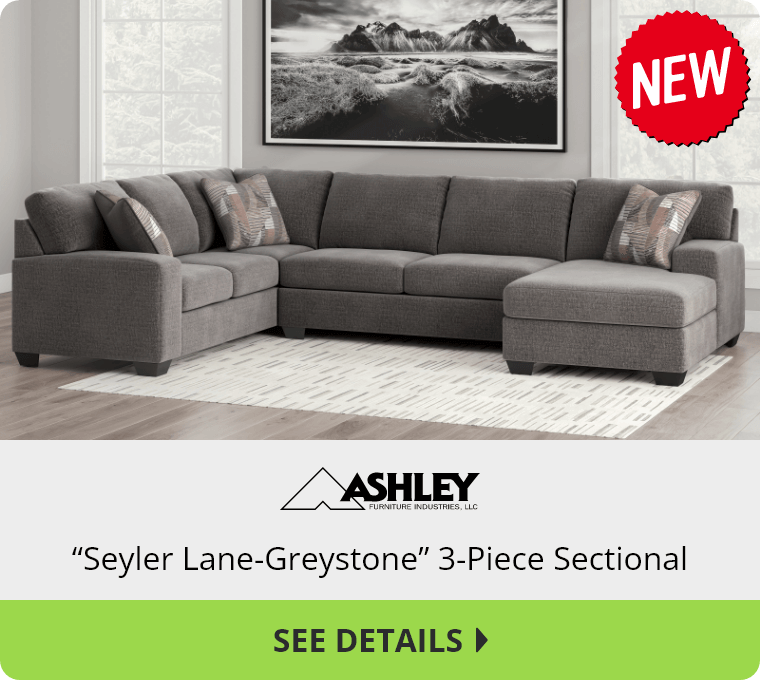 “Seyler Lane-Greystone” 3-Piece Sectional