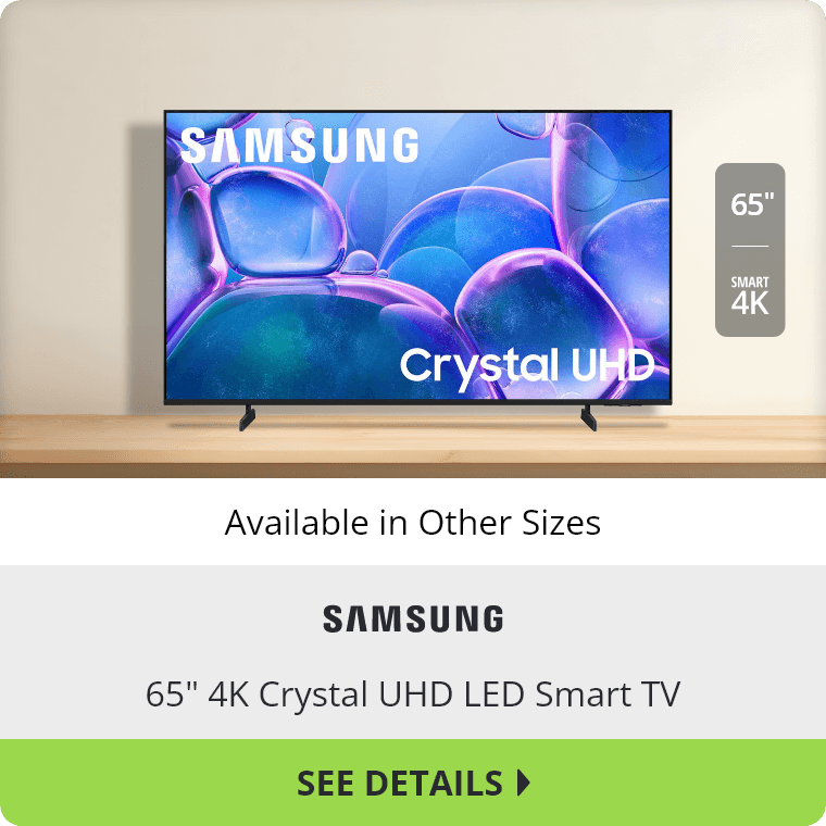 65" 4K Crystal UHD LED Smart TV