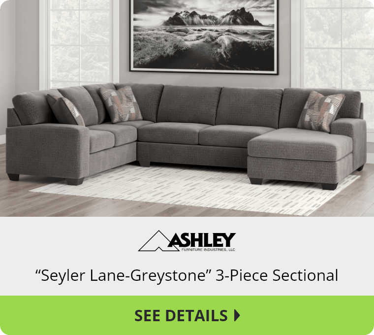 “Seyler Lane-Greystone” 3-Piece Sectional