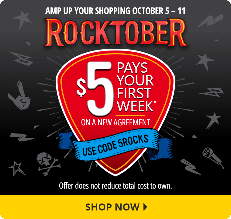 $5 Pays Your First Week* On a New Agreement. Use Code 5ROCKS