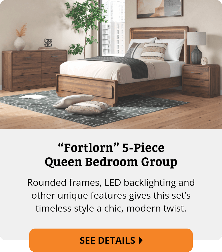 “Fortlorn” 5-Piece Queen Bedroom Group