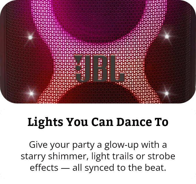 Lights You Can Dance To: Give your party a glow-up with a starry shimmer, light trails or strobe effects — all synced to the beat.