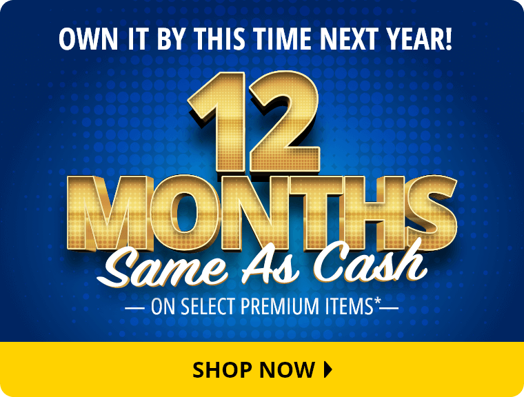 Own It By This Time Next Year! 12 Months Same As Cash On Select Premium Items.* Shop Now