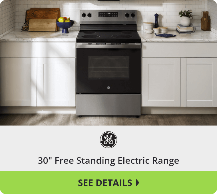 GE Appliances 30 inch Free Standing Electric Range. See Details.