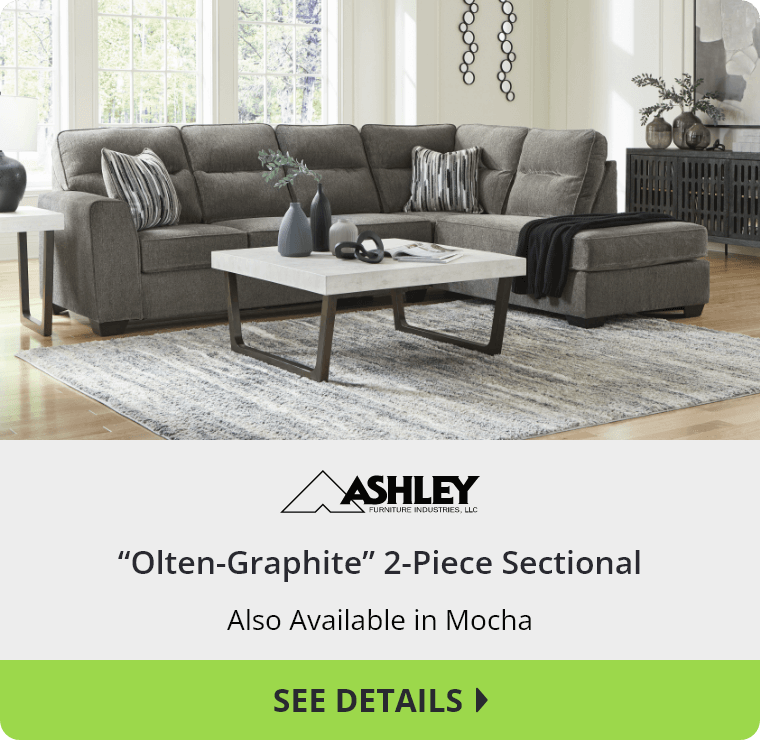 “Olten-Graphite” 2-Piece Sectional