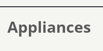 Appliances