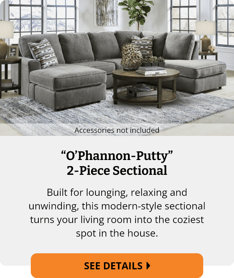 Ashley “O’Phannon-Putty” 2-Piece Sectional