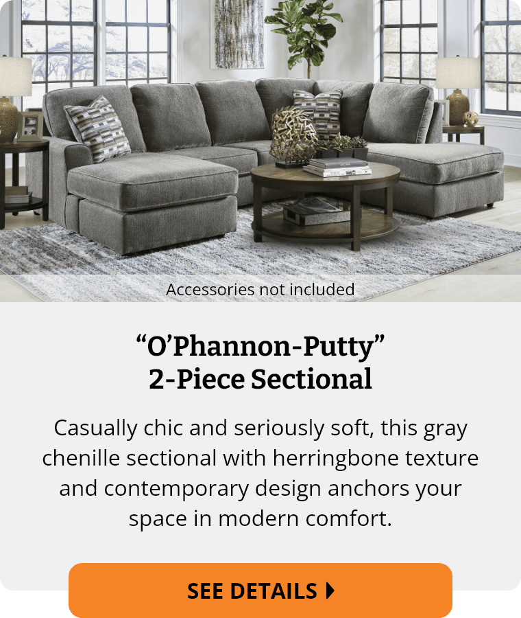 Ashley “O’Phannon-Putty” 2-Piece Sectional