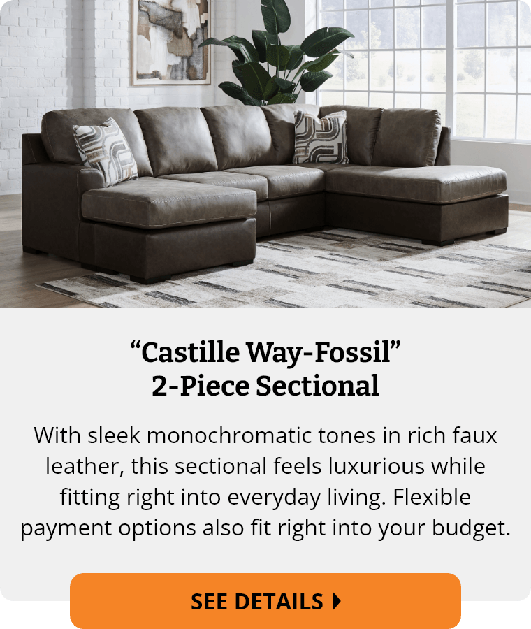 Ashley “Castille Way-Fossil” 2-Piece Sectional