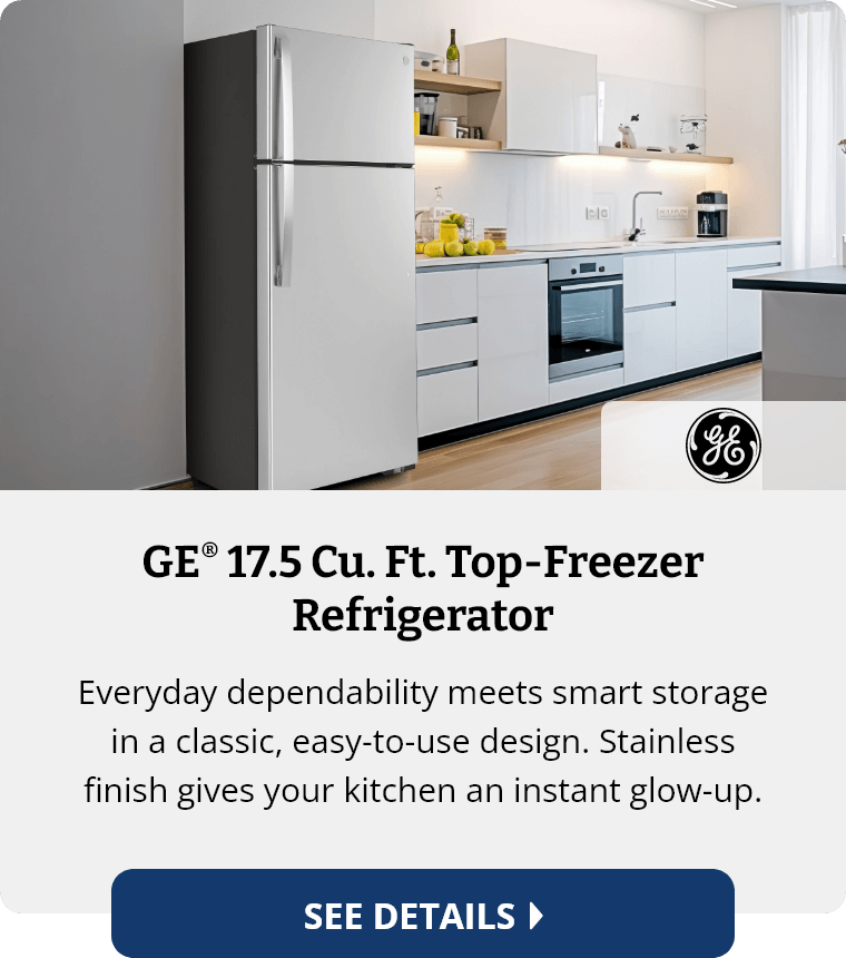 GE® 17.5 Cu. Ft. Top-Freezer Refrigerator