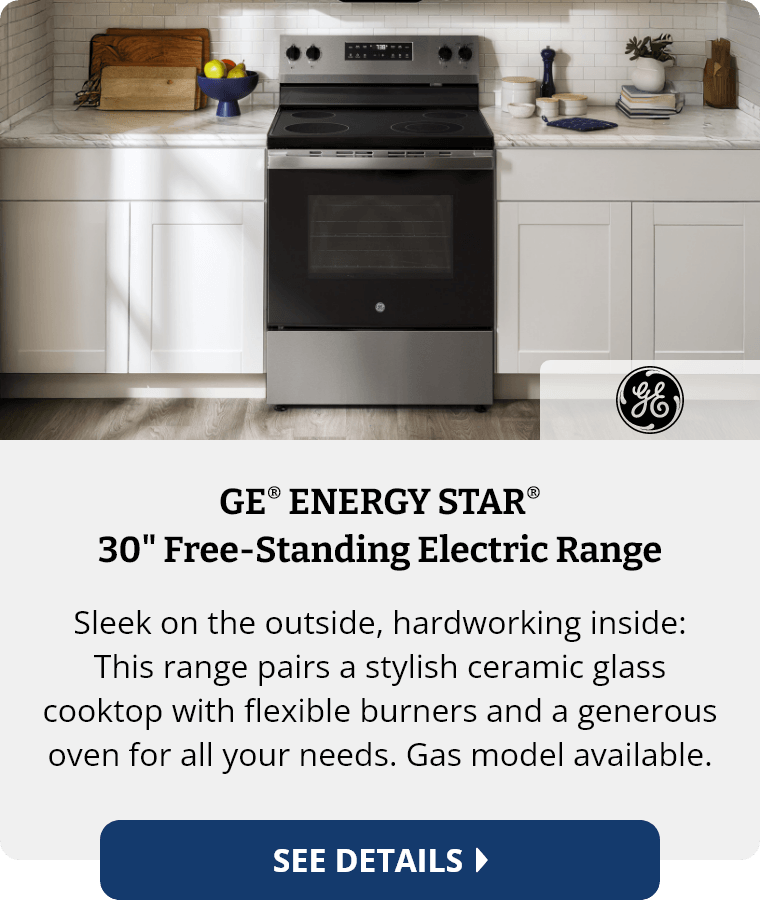 GE® ENERGY STAR® 30" Free-Standing Electric Range