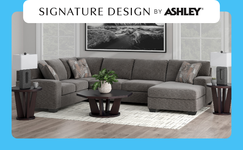 Signature Design by Ashley Clarington 3-PC Sectional with Chaise-Greystone