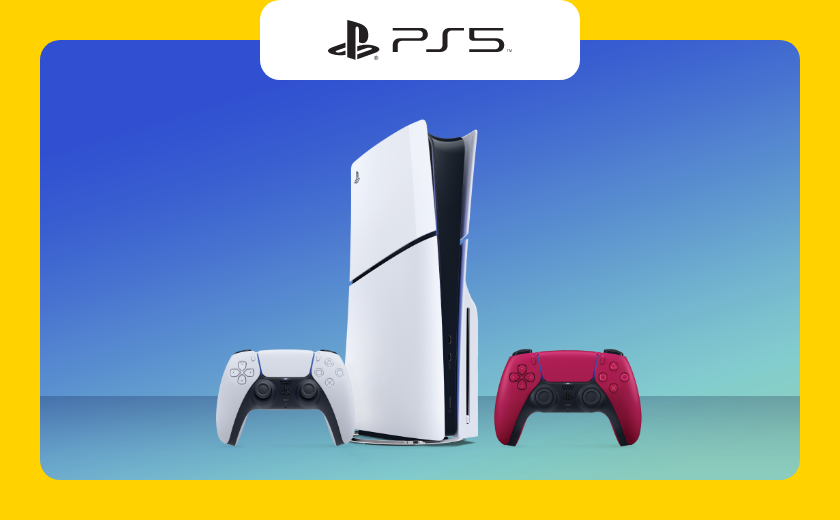 PS5 Disc Console + Extra Wireless Controller, Cosmic Red