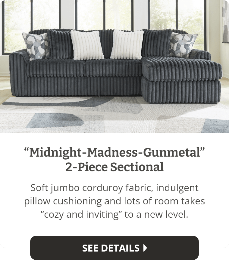 "Midnight-Madness-Gunmetal" 2-Piece Sectional