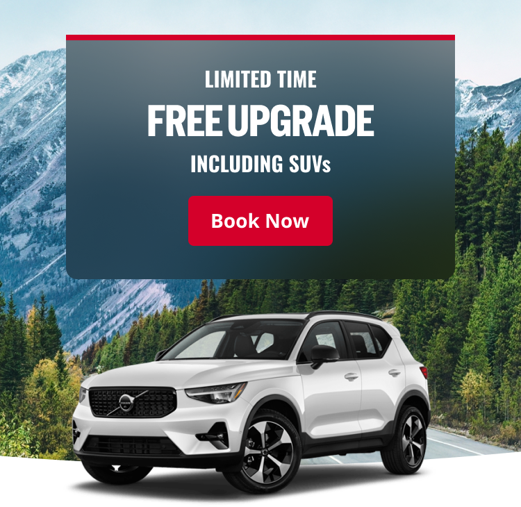 LIMITED TIME FREE UPGRADE INCLUDING SUVs | BOOK NOW
