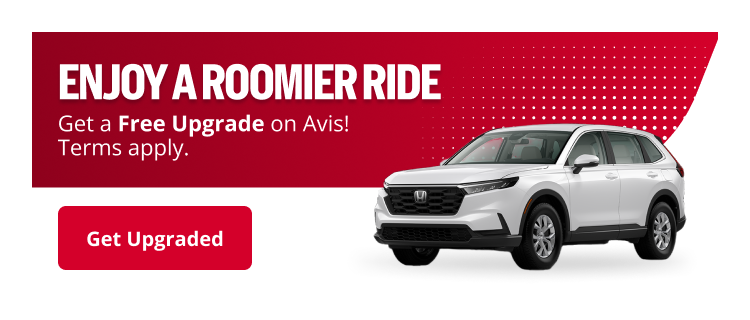 ENJOY A ROOMIER RIDE Get a Free Upgrade on Avis! Terms apply. | Get Upgraded