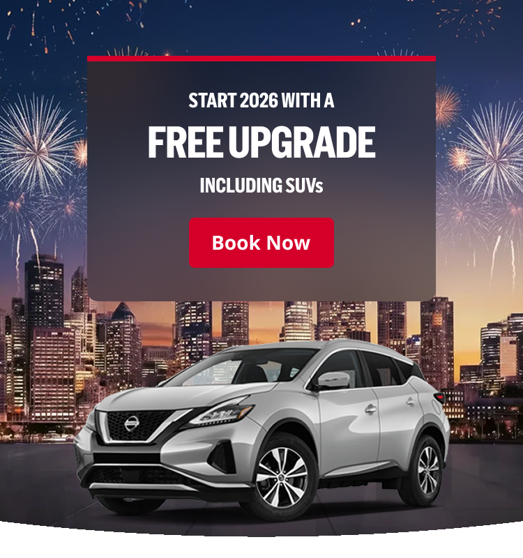 START 2026 WITH A FREE UPGRADE INCLUDING SUVs | Book Now