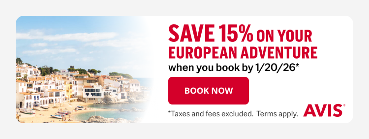 SAVE 15% ON YOUR EUROPEAN ADVENTURE when you book by 1/20/26* | BOOK NOW | *Taxes and fees excluded. Terms  apply.