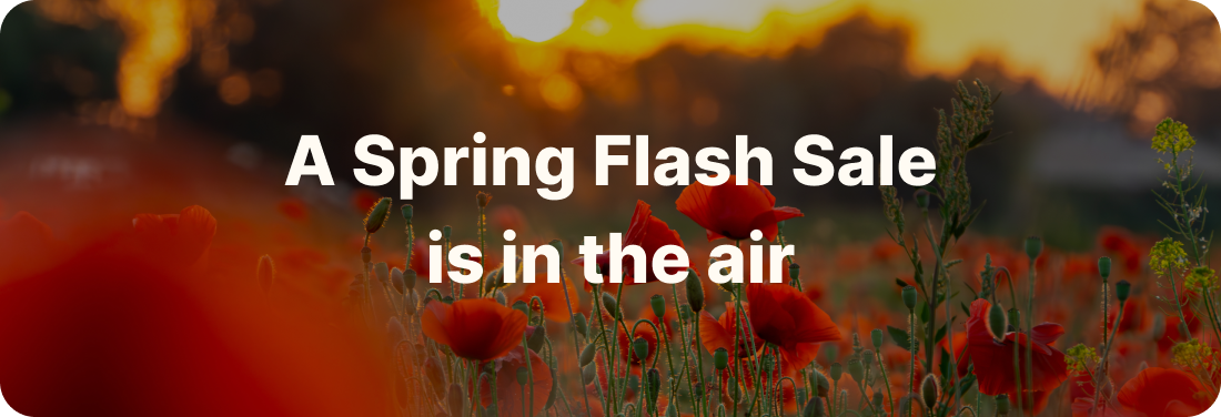 A Spring Flash Sale is in the air