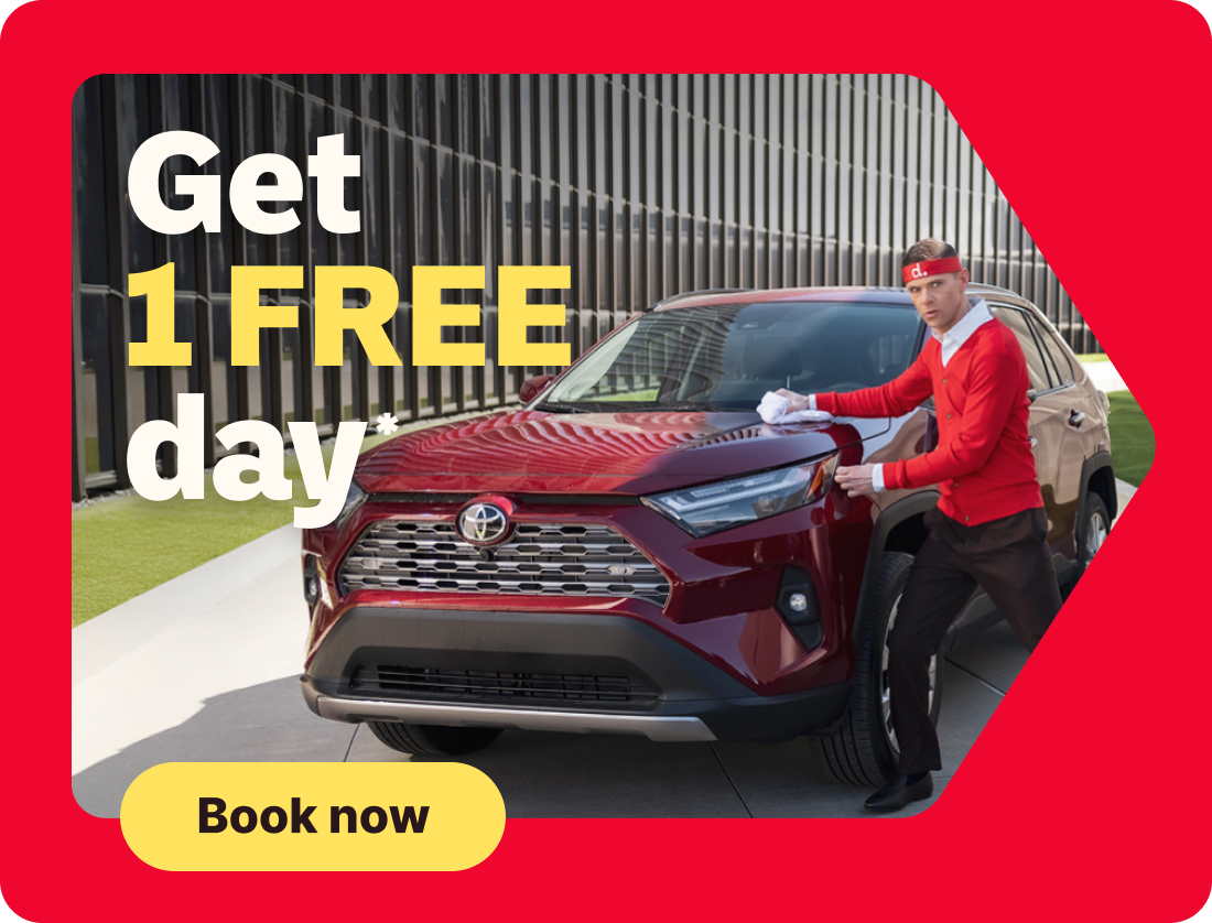 Get one FREE day* Book now