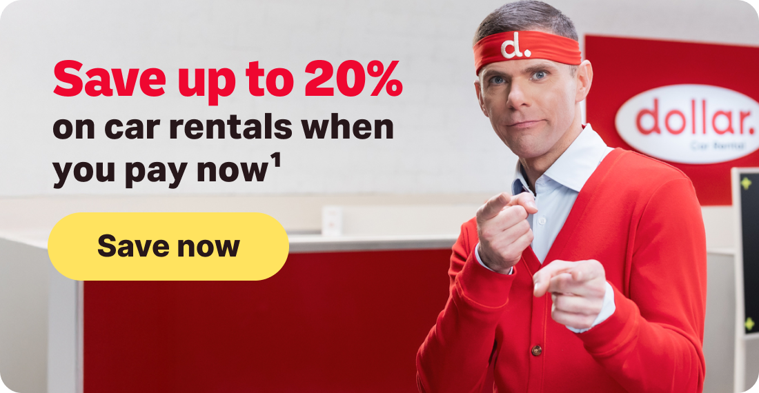 Save up to 20% on car rentals when you pay now | Save now
