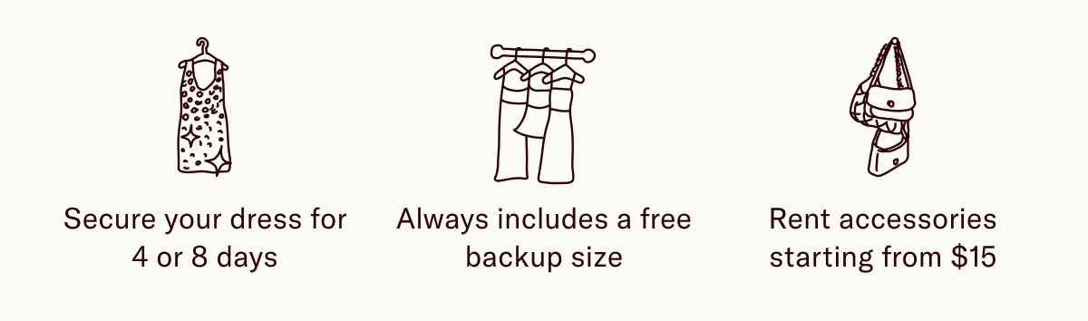 Secure your dress for  4 to 8 days