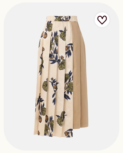 Etra Pleated Midi Skirt