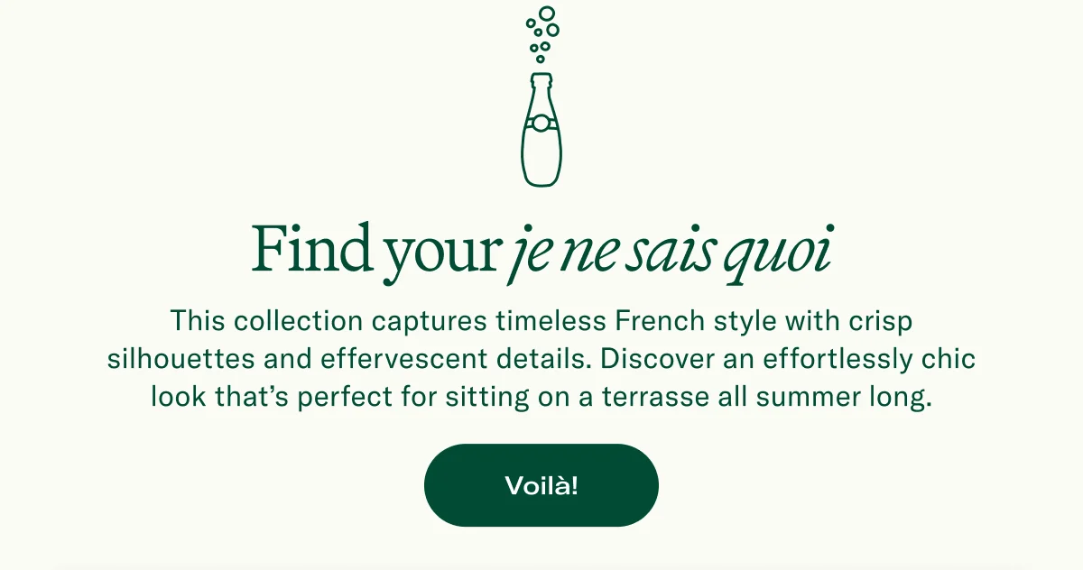 Find your je ne sais quoi