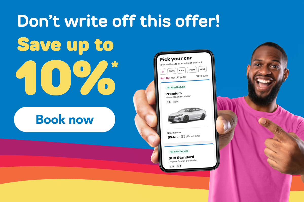 Don’t write off this offer! Save up to 10% Book now