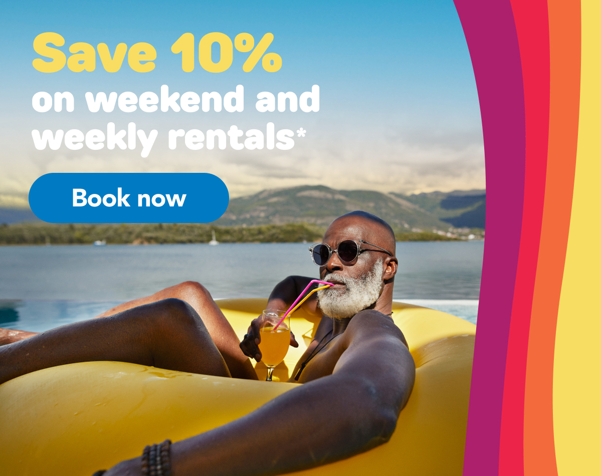 Save 10% on weekend and weekly rentals*