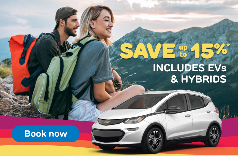 Save up to 15% | includes EVs and Hybrids | Book now