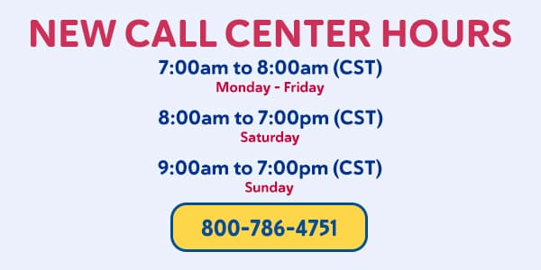 New Call Center Hours