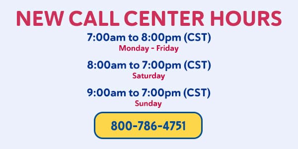 New Call Center Hours