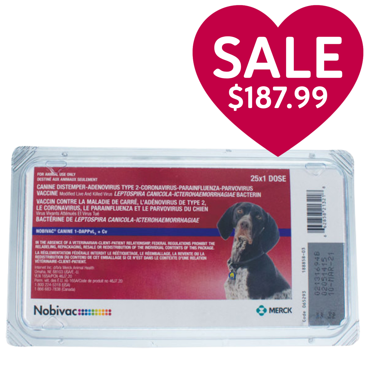 Nobivac® Canine 1-DAPPvL2+Cv - 8 in 1 Vaccine