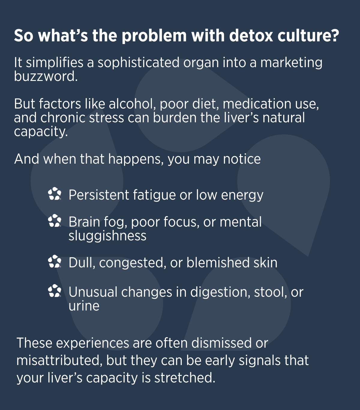 So what's the problem with detox culture