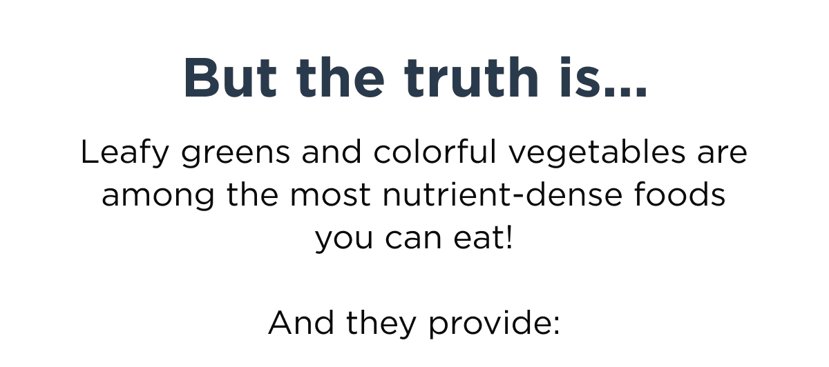 But the truth is...
