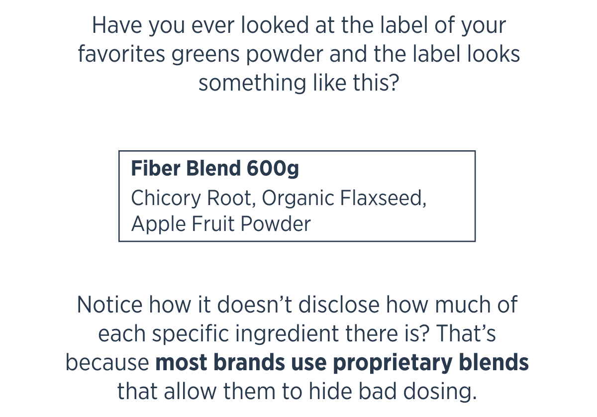 Have you ever looked at the label?