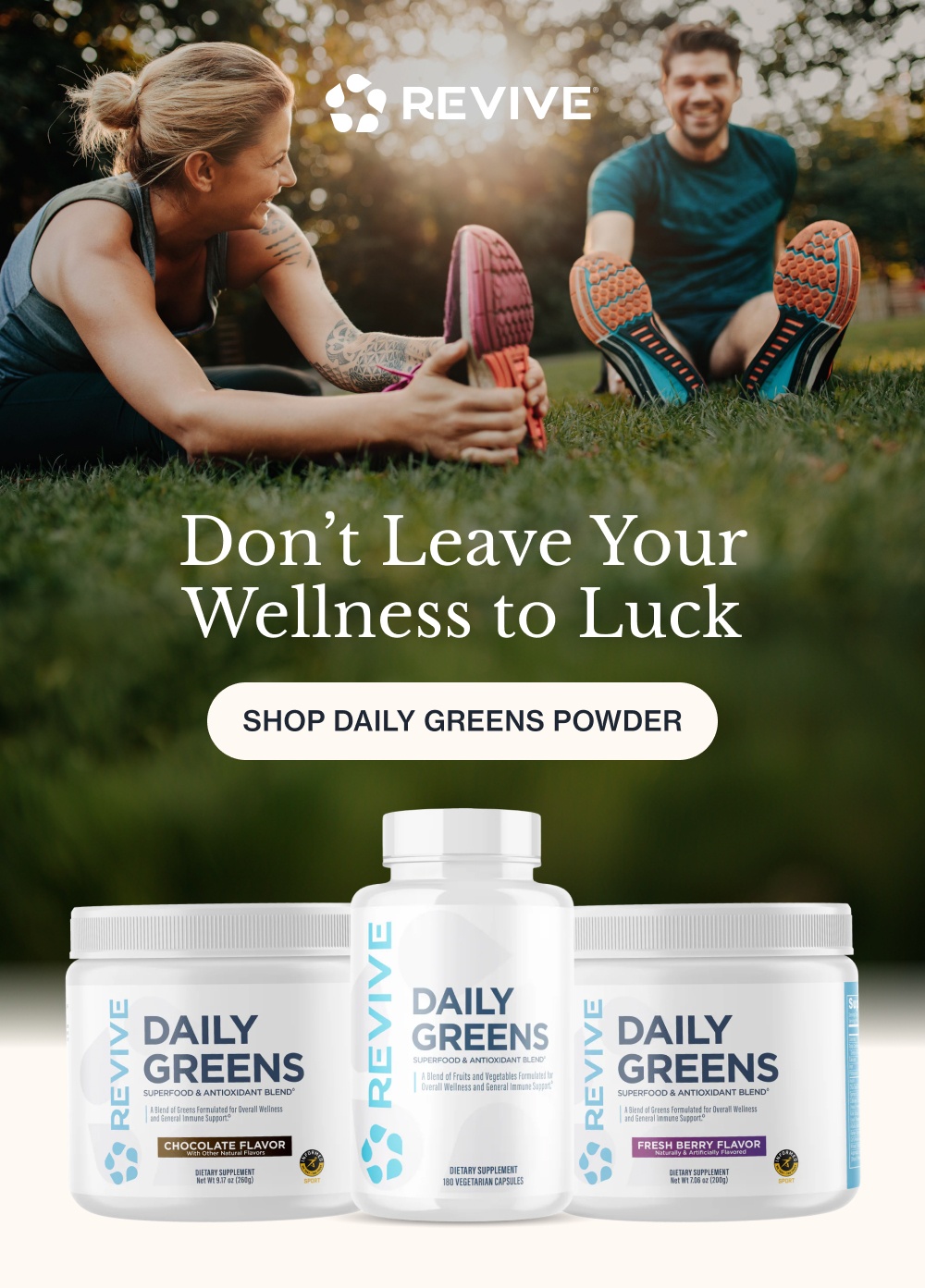 Don’t Leave Your Wellness to Luck Shop Daily Greens Powder